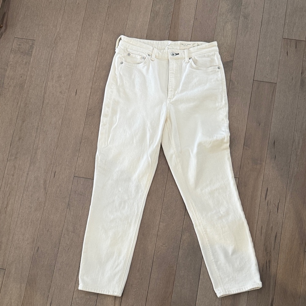 Rag & Bone Cream Denim Pants